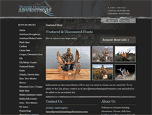 Tablet Screenshot of premierhuntingadventures.com